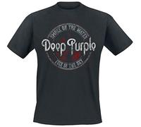 Deep Purple - T-Shirt (Unisex-L) Fire in the Black Sky (Black)