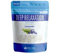 Deep Relaxation Bath Salt (1kg) Epsom Salt With Lavender Essential Oil & Vitamin C Crystals (All Natural) No Perfumes, No Dyes, & No Additives