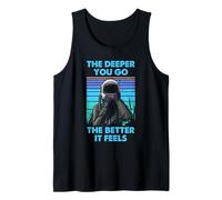 Deep Sea Diver Cita Buceo Gráfico Vintage Camiseta sin Mangas