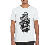 Deep Sea Diving Scuba Business Suit Man White Men's T-Shirt Sizes Small - 3XL(Small)