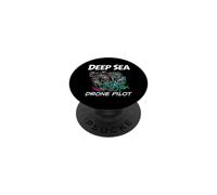 Deep Sea Drone Pilot ROV Submarine Squid PopSockets PopGrip Adhesivo