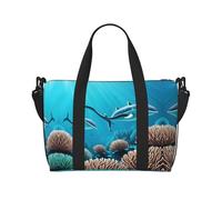 Deep Sea Whales - Bolsa de viaje impermeable para gimnasio, deportes, vacaciones