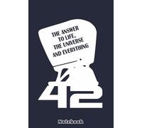 Deep Thought - Hitchhikers Guide to the Galaxy Notebook: 6x9 120 Pages, Diary, Matte Finish Cover, Planner, Journal, 6Lined College Ruled Paper