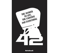 Deep Thought - Hitchhikers Guide to the Galaxy Notebook: 6x9 120 Pages, Ruled Notebook, Journal, Daily Diary, Organizer, Planner