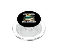 Deep Waters Isaiah 43 Fe Cristiana Verso de la Biblia Playa PopSockets PopGrip para MagSafe