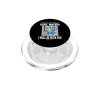 Deep Waters Isaías 43 Fe Cristiana Versículo de la Biblia Divertido Tortuga PopSockets PopGrip para MagSafe