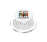 Deep Waters Isaías 43 Fe Cristiana Verso de la Biblia Surfer PopSockets PopGrip para MagSafe