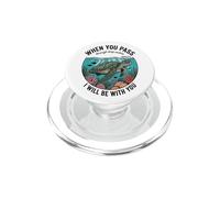 Deep Waters Isaías 43 Fe Cristiana Verso de la Biblia Tortuga Marina PopSockets PopGrip para MagSafe