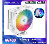 DEEPCOOL AG400 4 tubos de calor CPU enfriador refrigerado por aire ARGB PWM TDP 220W radiador de CPU para LGA1700 1200 115X 1151 1155 AMD AM4 AM5 AG 400 V5 ARGB Black