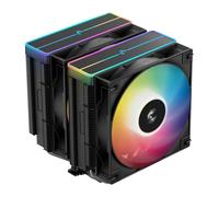 Refrigerador DeepCool AG620 BK ARGB V2 12cm Negro 2 Ventiladores 6 Heatpipes LED ARGB