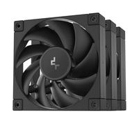 Deepcool FD12 - Ventilador de caja de 120 mm, 3 unidades, control PWM, alto flujo de aire, bajo ruido, color negro