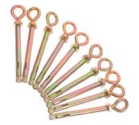 DEEPCRAFF 10 Unidades Perno de Ojo de Alta Resistencia de Acero al Carbono Anilla de Expansión Dorada para Columpios, Fácil Instalación para Uso en Exteriores y Accesorios de Hamacas