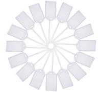 DEEPCRAFF 20 Piezas Portaetiquetas para Equipaje de Crucero Transparente de PVC con Correa Resistente, Funda para Tarjetas de Identificación, Adecuado para Viajes de Negocios y Vacaciones