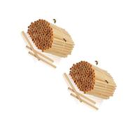 DEEPCRAFF 200 Piezas Tubos de Caña Natural para Abejas Prácticos y Recargables, Accesorios para Casas de Abejas Ideales para Apicultores en Apicultura Exterior