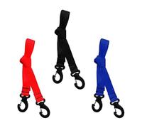 DEEPCRAFF 3 Piezas Correa Portaesquís Portátil Ganchos, Nylon, Ajuste | Correas Reutilizables, Almacenamiento Cómodo y Transporte al Hombro, para Botas Ski en Pista, Negro Rojo Azul