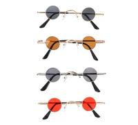 DEEPCRAFF 4 Pares Gafas Punk Decorativas de Resina y Metal para Fiestas y Actividades al Aire Libre, Accesorios Únicos Estilo para Amigas en Vacaciones Playa