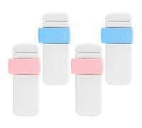 DEEPCRAFF 4 Piezas Cerraduras para Gabinetes, Cerraduras de Seguridad para Bebés, Abs, 2 Colores Azul y Rosa, para Cajón y Caja de Medicamentos, Evita Ñiño Armarios y Accidentes en