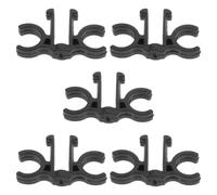 DEEPCRAFF 5 Piezas Clip para Bastón de Trekking de PVC Negro Soporte Fiable para Organizar Múltiples Bastones en Actividades al Aire Libre y Senderismo