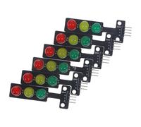 DEEPCRAFF 6 Piezas Módulo LED Semáforo Señal Luz Roja para Proyectos Electrónicos Aprendizaje Programación Sencilla