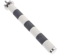 DEEPCRAFF 7.9" Percha de Arena de Cuarzo para Loros: Soporte Resistente para Recortador de Uñas de Jaula de Pájaros con Herrajes de Acero Inoxidable - Varilla Abrasiva para Afilar Las Garras de