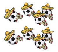 DEEPCRAFF 8 Piezas Pin Conmemorativo del Mundial 2026 en Forma de Corazón de Aleación de Zinc Diseño Único Mexicano para Coleccionistas y Aficionados al Fútbol