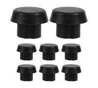 DEEPCRAFF 8 Piezas Protector de Taco de Billar Negro Absorción de Impactos y Reducción de Ruido Funda Protectora de Abs para Tacos de Billar en Casa o Clubes