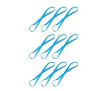 DEEPCRAFF 9 Piezas Diadema Deportiva Antideslizante y Antitranspirante de Tela Azul para Yoga y Ejercicio Unisex, Banda Elástica Cabello Cómoda y Profesional