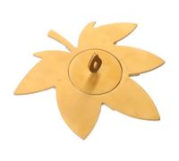 DEEPCRAFF Adorno Decorativo para Velas de Acero Inoxidable Dorado, Hoja | Cubierta para Velas Perfumadas, Uso en Interior y Eventos, Ajuste en Tarros Anchos, Acabado Moderno
