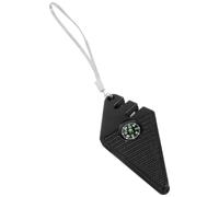 DEEPCRAFF Afilador de Anzuelos de Pesca Negro Portátil con Brújula y | Acero de Tungsteno y Cerámica, Uso Exterior y Camping, para Ganchos y Brocas