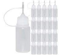 DEEPCRAFF Botellas Aplicadoras de Pegamento Punta de Aguja Paquete de 30 Piezas 10ml Plástico Blanco, Ideales para Manualidades DIY y Trabajos de Reparación