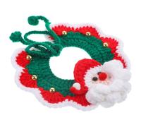 DEEPCRAFF Bufanda Navideña Decorativa para Cachorro y Gato, Fácil de Poner | Fibra de Leche Algodón, Costura Cuidada y Estilo Limpio, para Noches Frías y Otras Ocasiones