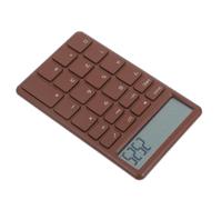 DEEPCRAFF Calculadora Portátil de Bolsillo, Calculadora de Estudiante de Abs Color Café, 12 Dígitos, Funciones Matemáticas Versátiles, para Oficina y Útiles Escolares