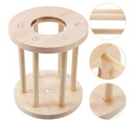 DEEPCRAFF Comedero de Madera para Conejos y Hámster Fijador, Diseño para Jaula Que Previene el Sobreconsumo y Fomenta el Hábito de Alimentación Lenta