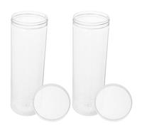 DEEPCRAFF Estuche Transparente para Lápices de Plástico 2 Piezas Capacidad Suficiente para Almacenar y Mostrar Bolígrafos Pequeños, Adecuado para Oficina o Escuela