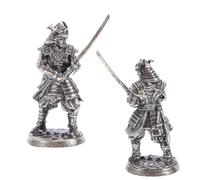 DEEPCRAFF Figuras de Samurái de Cuproníquel 2 Piezas para Decoración de Bonsáis y Escritorio Diseño Artístico y Construcción Resistente para Amantes Historia