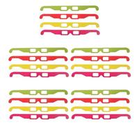 DEEPCRAFF Gafas 3D Anaglifo Solución Económica y Ligera Paquete de 20 de Cartón y Pet para Películas y Juegos 3D para Uso Doméstico y Amigos