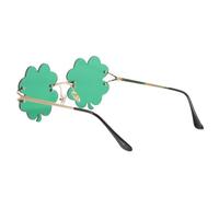 DEEPCRAFF Gafas de Sol Divertidas de Cuatro Hojas Verdes para Fiesta Accesorio de Disfraz y Material de PC y Aleación de Zinc, Ideales para Festival de San Patricio