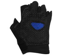 DEEPCRAFF Guantes Deportivos de Medio Dedo Azules para Fitness y Montaña | Diseño Antideslizante, Protege las Palmas, Tejido Cómodo, Uso Exterior, para Halterofilia, Ciclismo y Equitación