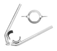 DEEPCRAFF Llave Inglesa Multifunción para Instalación y Reparación de Boquillas de Grifo, Hierro Plata, Antideslizante, Desmontaje, Paquete de 2 Piezas para Cocina y Lavabo