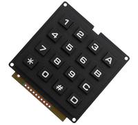 DEEPCRAFF Módulo de Teclado Industrial y Diseño de Plástico Negro 16 Teclas de Membrana Tacto Táctil para Entornos Industriales