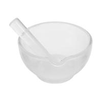 DEEPCRAFF Mortar and Pestle Set, Glass Grinder Bowl, 1 Set for Kitchen Use, Fine Grinding of Spices and Seasonings, Time and Effort Saving, Easy to Clean