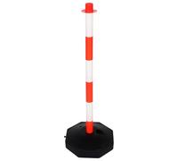 DEEPCRAFF Pila de Advertencia Rellenable de Pe para Gestión de Colas y Guía de Estacionamiento, Barrera de Seguridad Resistente al Clima y Columna de Seguridad Versátil