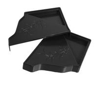 DEEPCRAFF Protección canalones, cubierta de canalones de techo, cubierta del bajante de aleación de aluminio, 1 par, negro, para sewers y drenaje de lluvia en viviendas