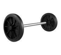 DEEPCRAFF Ruedas de Plástico para Cubo de Basura con Ruedas Juego de 2 y Eje Hueco Fácil Instalación para Oficinas y Hogares de Cuidado