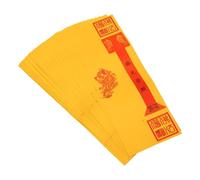 DEEPCRAFF Símbolos Taoístas Tradicionales para Quemar en Papel Amarillo, 20 Piezas para Altar y Celebraciones, Accesorios para Adoración Ancestral