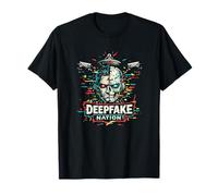 Deepfake Nation AI Vigilancia Cyberpunk Camiseta