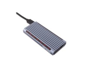 DeepGaming Carcasa Disco Duro SSD M2 NVMe 10Gbps USB3.1 Gen2, Soporte UASP. Aluminio, para 2230, 2242, 2260 y 2280. Iluminación RGB indicadora de Actividad