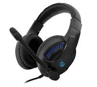 DeepGaming Cascos Gaming, Auriculares Gaming con Micrófono Flexible, 3,5 mm Jack, Luces LED con USB, Compatible con PS4, PS5, PC, Switch, Xbox Series. Color Negro
