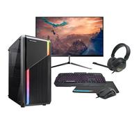 DeepGaming - PC Gamer Completo AMD Ryzen 5 5600G 6x4.4Ghz | Radeon Vega 7 | 16GB DDR4 | 500GB M.2 SSD | WiFi | Windows 11 Pro | Monitor 24" FHD 120Hz | Teclado, Ratón, Cascos, Mousepad | PC Gaming