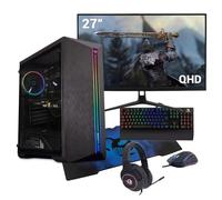 DeepGaming PC Gamer Completo Covenant (Intel i5 12400F, RTX5050, 16GB RAM, 2TB SSD M.2 PCIe4.0, W11 sin Activar, Refrigeración Líquida, Monitor 27" QHD, Setup con Teclado Mecánico) PC Sobremesa